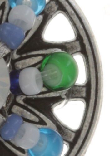 Kép Earring dangling Dream Catcher Green / White / Blue  smallest