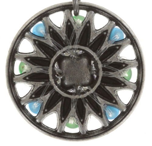 image pour Boucles d'oreilles pendantes Dream Catcher Vert / Blanc / Bleu  smallest