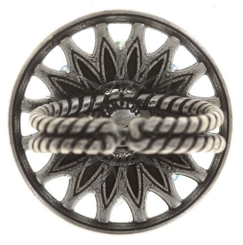 Bild für Ring Dream Catcher Grün / Weiß / Blau  klein