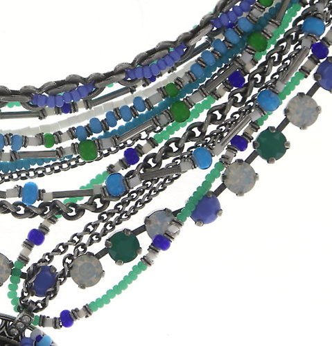 image pour Collier Collier Dream Catcher Vert / Blanc / Bleu  large