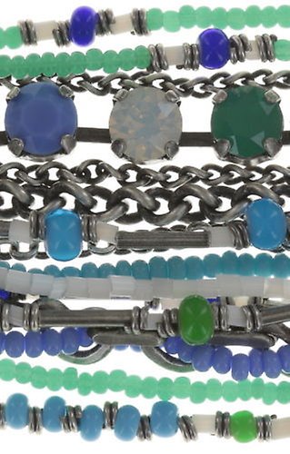 image for Necklace Collier Dream Catcher Green / White / Blue  large