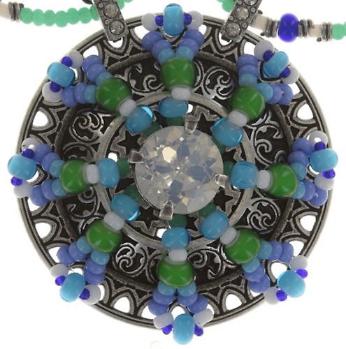 image pour Collier Collier Dream Catcher Vert / Blanc / Bleu  large