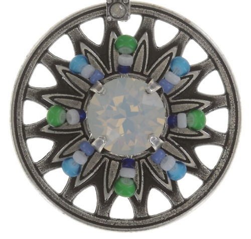 image for Necklace Pendant Dream Catcher Green / White / Blue  small