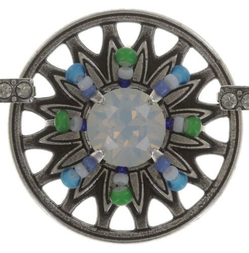 image for Necklace Dream Catcher Green / White / Blue  