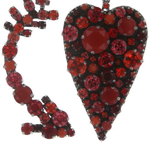 image for Earring Clip Dangling You Missed It Red  large