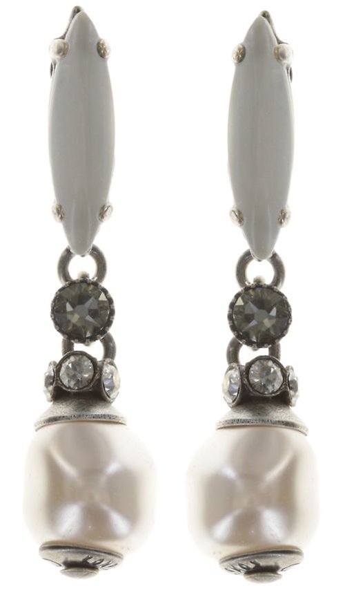 Bild für Ohrstecker baumelnd Fiancee Weiß  