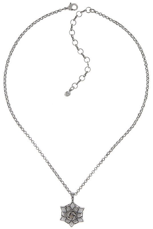 image pour Collier pendant Arabic Nights Blanc / Gris  