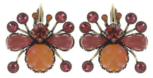 image for Earring Eurowire Flower Zumzum Coralline / Orange  small