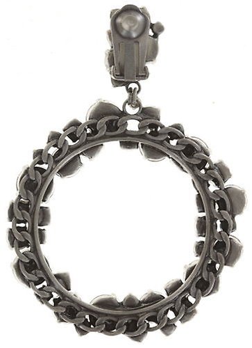 image for Earring Clip Dangling Ballroom Classic Glam White  