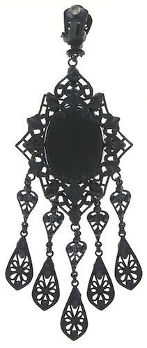 image pour Boucle d'oreille Clip pendante Chandelier Earrings Bleu  