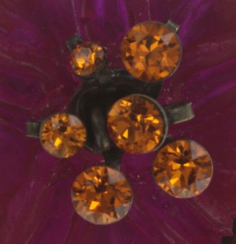 image for Earring Eurowire Samurai Bloom Pink / Red  no. 6