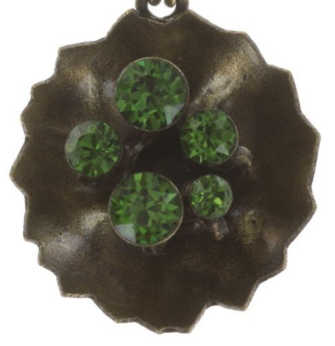 image for Earring stud dangling Samurai Bloom Blue / Green  no. 4