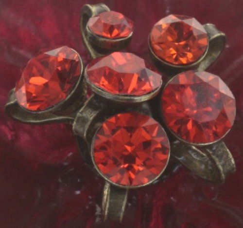 image for Earring Clip Samurai Bloom Pink / Red  no. 6