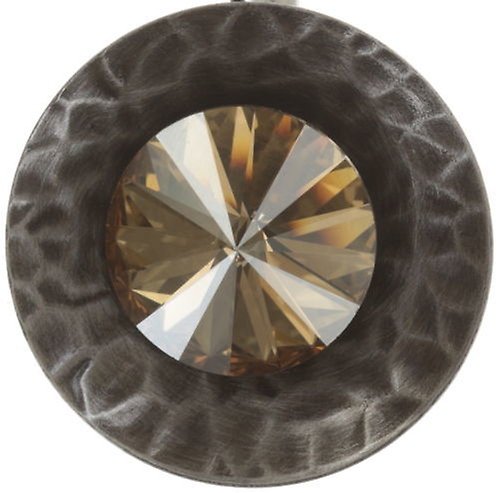 image for Earring Eurowire Rivoli Concave Beige crystal golden shadow large