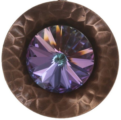 image for Earring Eurowire Rivoli Concave White / Light Rose crystal vitrail light extra large