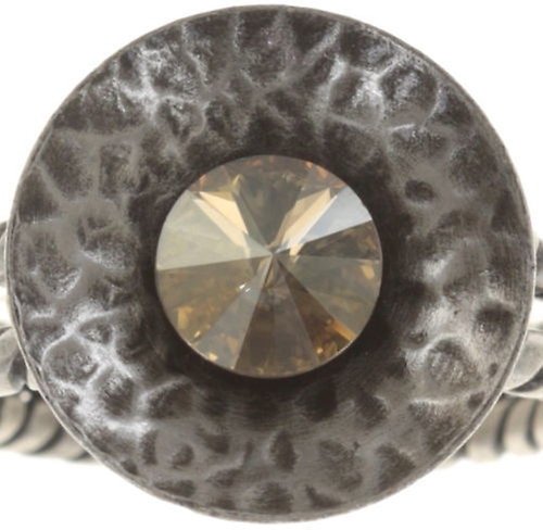 Kép Ring Rivoli Concave Beige crystal golden shadow extra small