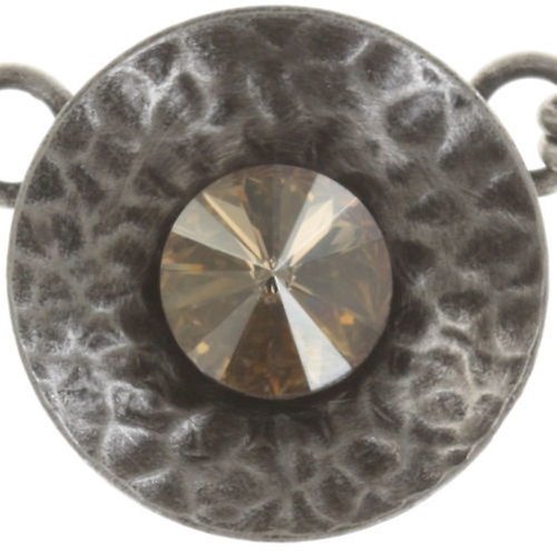 image for Necklace Rivoli Concave Beige crystal golden shadow extra small