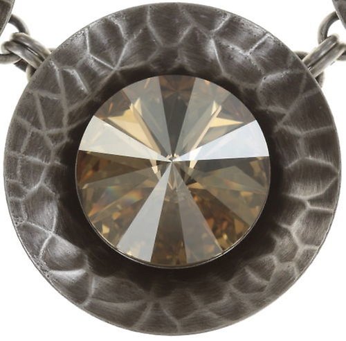 Bild für Halskette Rivoli Concave Beige Kristall goldener Schatten 
