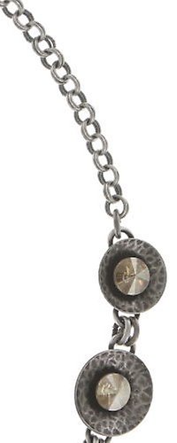 image for Necklace Rivoli Concave Beige crystal golden shadow 