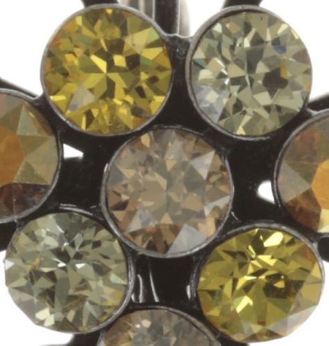 Bild für Ohrringe mit Brisur Magic Fireball Gelb / Braun  Classic Size (21mm Ø)