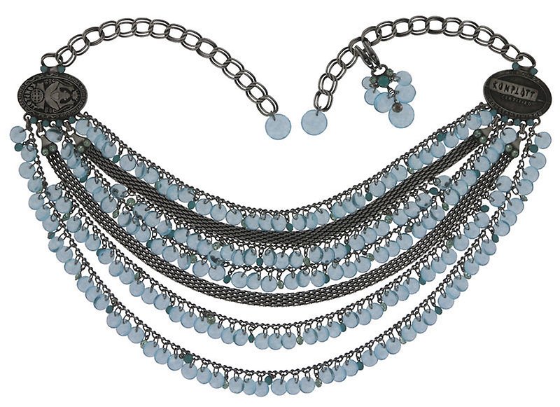 Bild für Choker Collier Aquarell Blau  