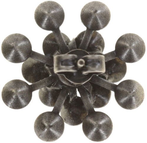 image for Earring Stud Magic Fireball White / Grey light grey opal Classic Size (21mm Ø)