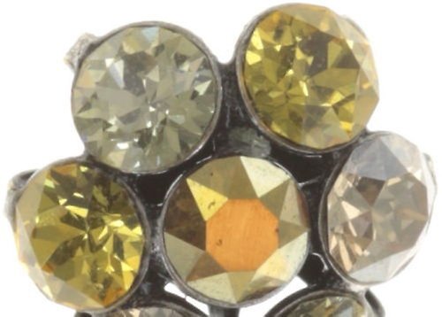 image for Earring stud Magic Fireball Yellow / Brown  