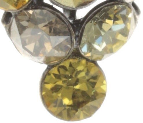 image for Earring stud Magic Fireball Yellow / Brown  