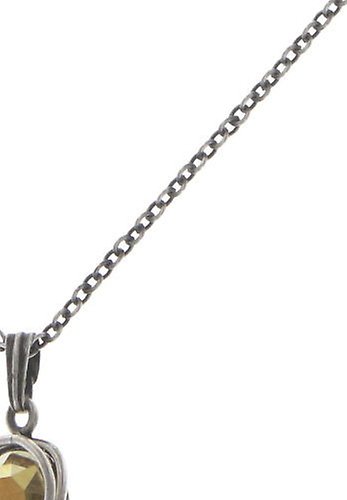 image for Necklace Pendant Sparkle Twist Brown crystal metallic sunshine 