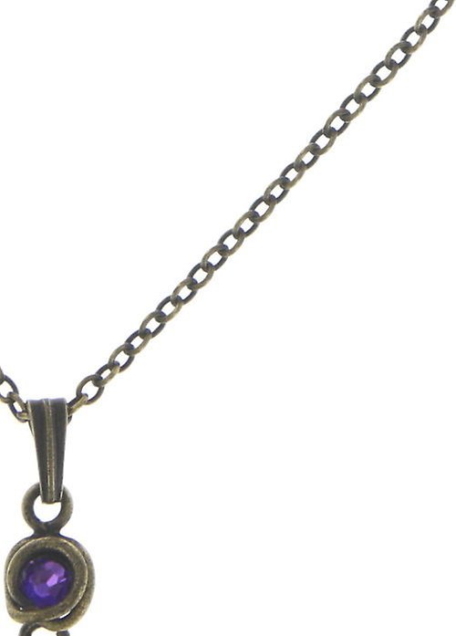 image for Necklace Pendant Sparkle Twist Blue / Lila crystal heliotrope 