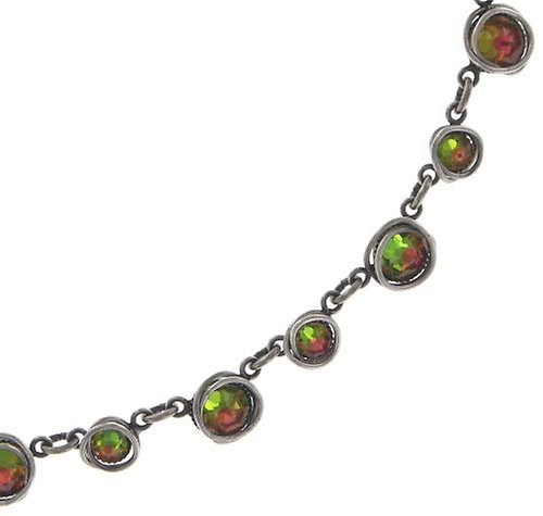 image for Necklace Sparkle Twist Green crystal vitrail medium 