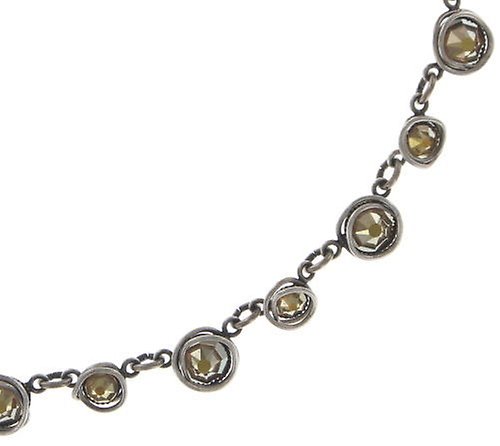 image for Necklace Sparkle Twist Brown crystal metallic sunshine 
