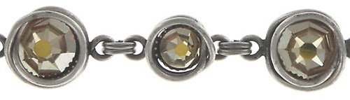 image for Bracelet Sparkle Twist Brown crystal metallic sunshine 