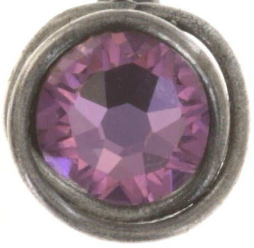 image for Earring Eurowire Sparkle Twist White / Lt. Rose crystal vitrail light 