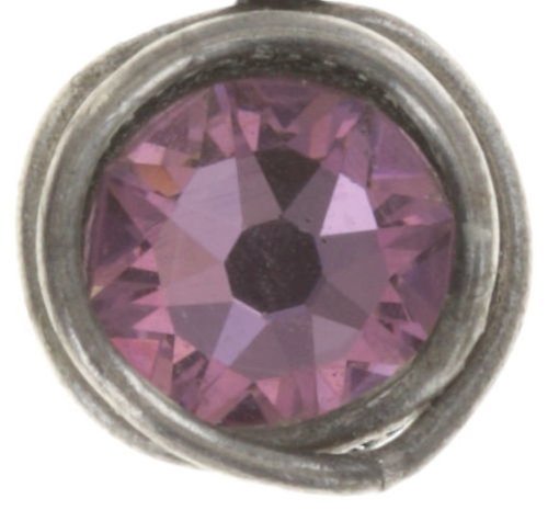 image for Earring stud dangling Sparkle Twist White / Lt. Rose crystal vitrail light 