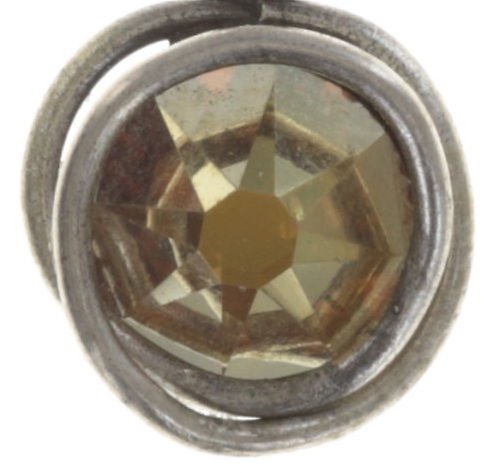 image pour Clou d'oreille pendant Sparkle Twist Marron crystal metallic sunshine 