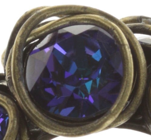 image pour Anneau Sparkle Twist Bleu / Lila crystal heliotrope 