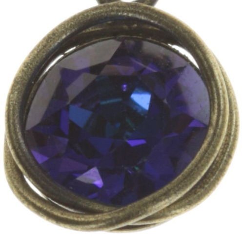 image for Necklace Pendant Sparkle Twist Blue / Lila crystal heliotrope 