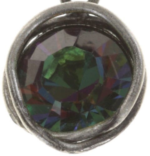 image for Necklace Pendant Sparkle Twist Green crystal vitrail medium 