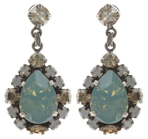 image for Earring stud dangling Ballroom brown/green/white  