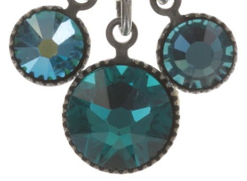 Kép Earring stud dangling Waterfalls Blue / Green  