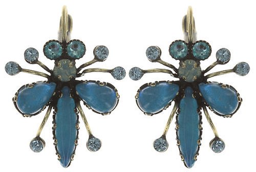 image for Earring Eurowire Flower Zumzum Blue  small