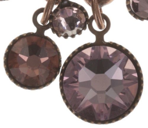 image for Earring Eurowire Dangling Waterfalls Pink / Lila  