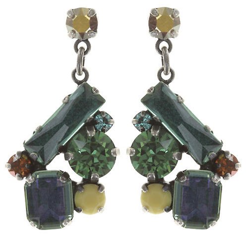 image for Earring Stud Dangling To Katharine With Love II Green  