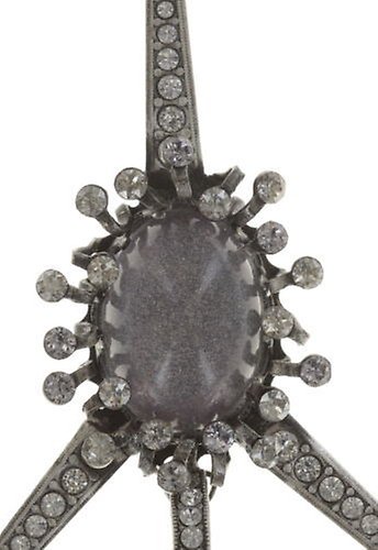 image for Earring stud dangling Galaxy in Glass White / Grey  extra large, medium