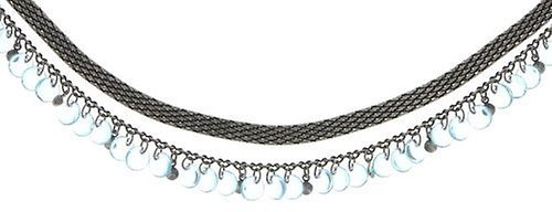 Bild für Choker Collier Aquarell Blau  