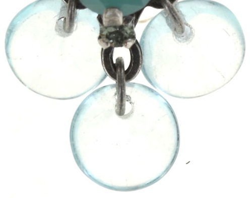 image for Earring Eurowire Dangling Aquarell Blue  