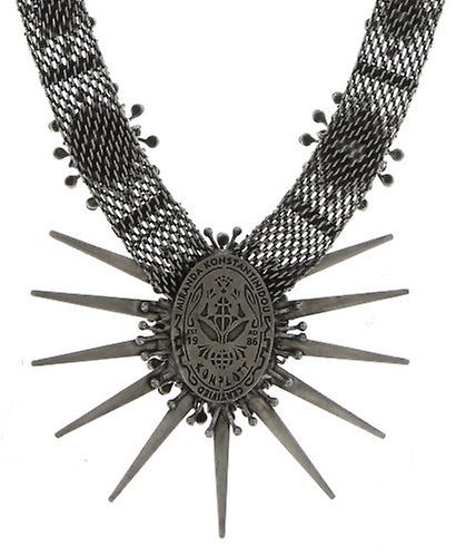 image for Necklace Galaxy in Glass White / Grey  extra large, medium, small