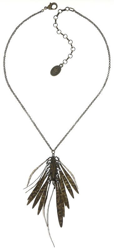 image for Necklace Pendant Global Glam White crystal silver shade 