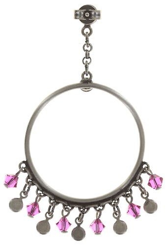 image for Earring Stud Dangling Creole Pink  